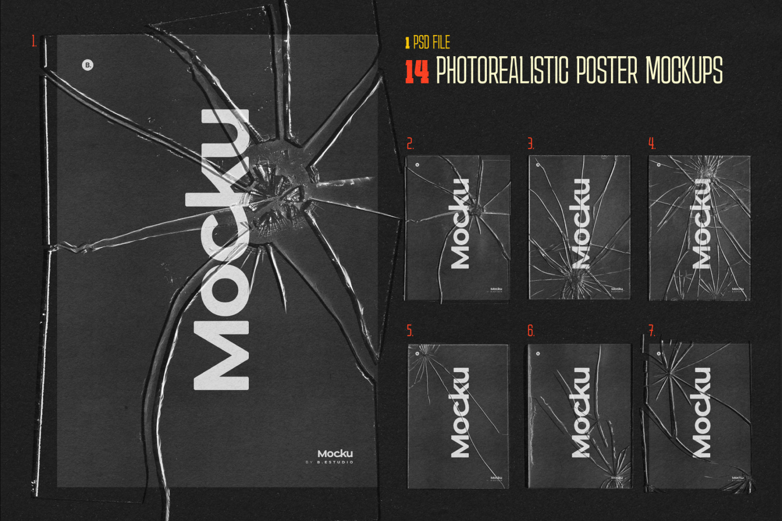 Broken Glass Mockups & Textures Broken Glass Mockups & Textures