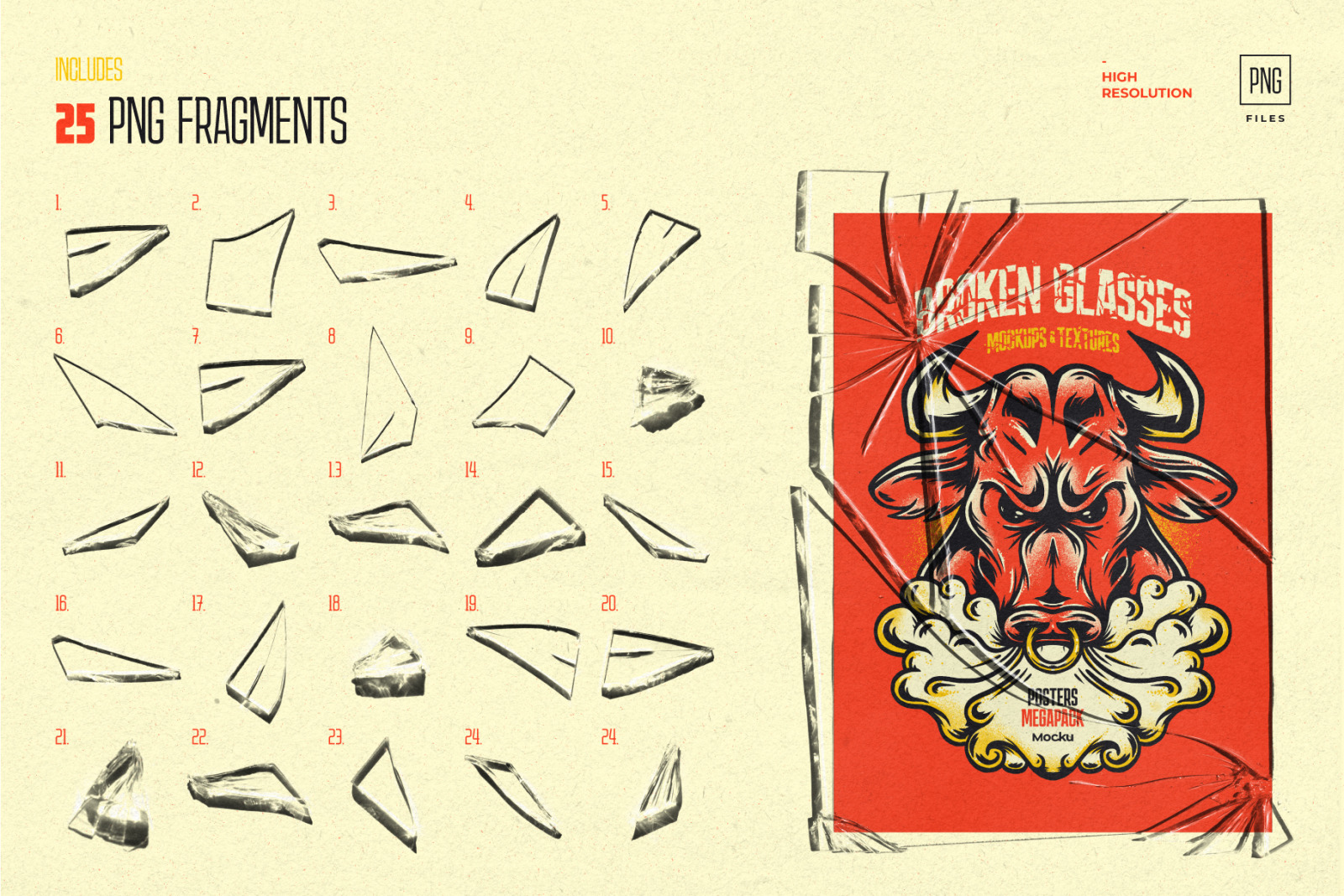 Broken Glass Mockups & Textures Broken Glass Mockups & Textures