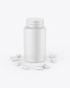 Matte Bottle W/ Pills Mockup