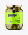 Clear Glass Jar with Olives Mockup