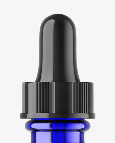 Blue Glass Dropper Bottle Mockup Blue Glass Dropper Bottle Mockup