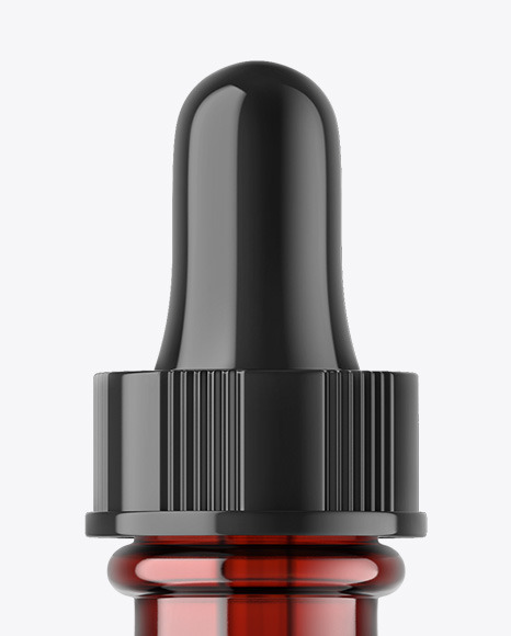 Dark Amber Glass Dropper Bottle Mockup Dark Amber Glass Dropper Bottle Mockup