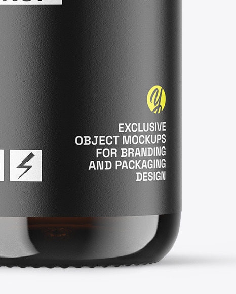 Amber Glass Dropper Bottle Mockup