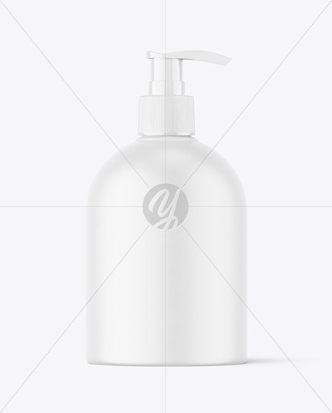 Matte Plastic Bottle w/ Pump Mockup