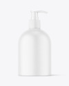 Matte Plastic Bottle w/ Pump Mockup