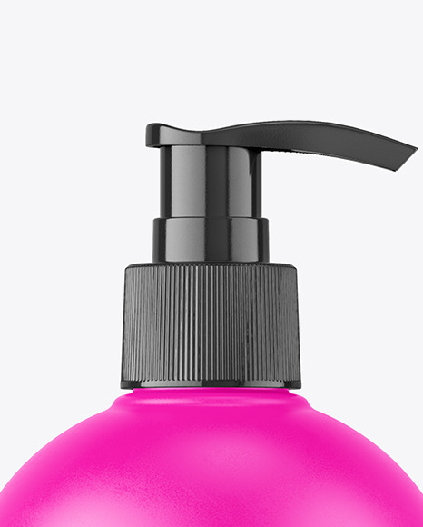 Matte Plastic Bottle w/ Pump Mockup