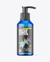 Blue Plastic Bottle w/ Pump Mockup Blue Plastic Bottle w/ Pump Mockup
