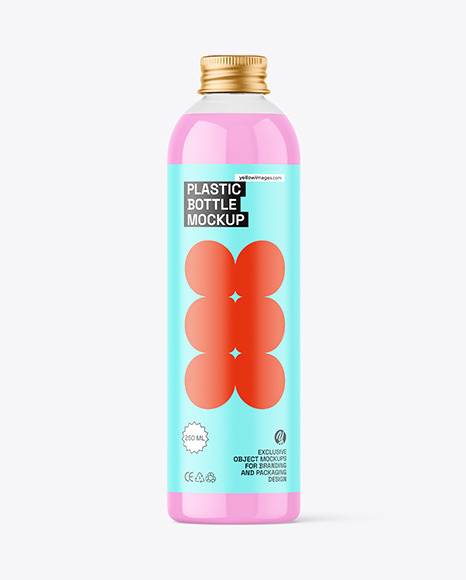 Clear Plastic Bottle Mockup