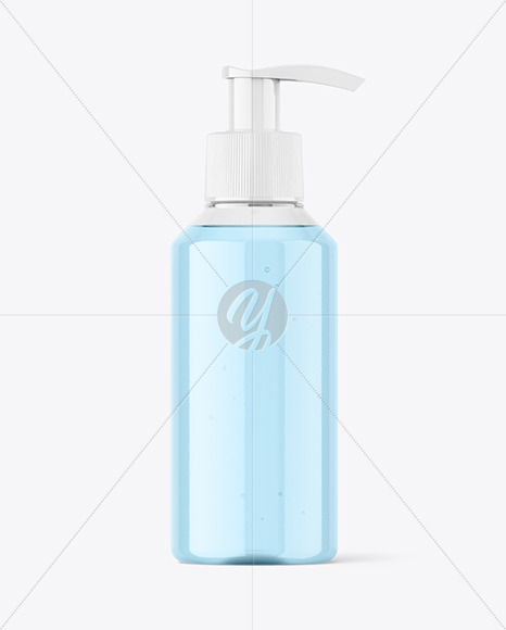 Clear Plastic Bottle w/ Pump Mockup
