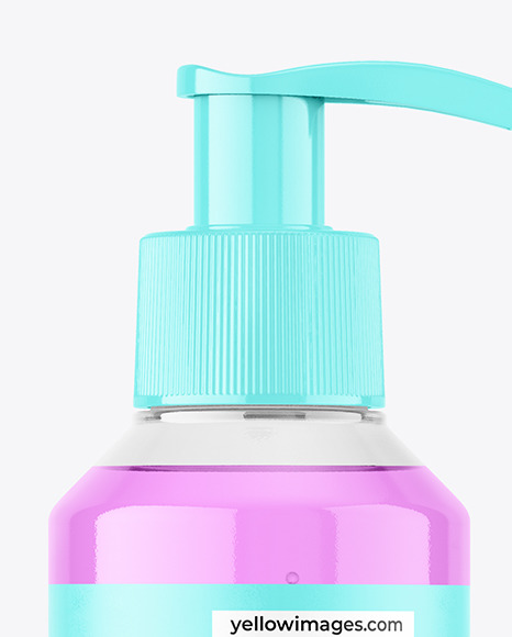 Clear Plastic Bottle w/ Pump Mockup