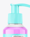 Clear Plastic Bottle w/ Pump Mockup