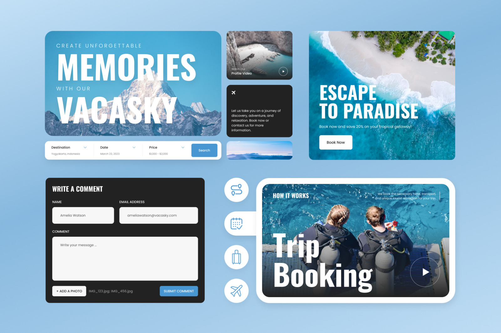 Vacasky – Clean Modern Tour &amp; Travel Agency Website