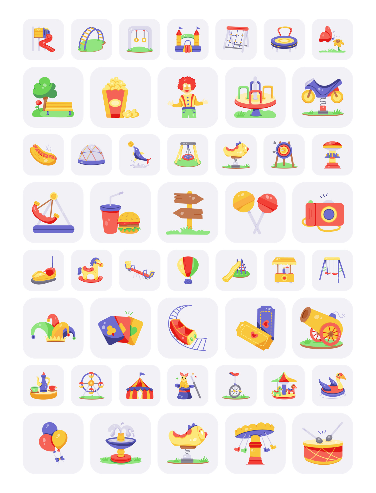 Animated Park Icon Set