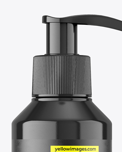 Glossy Plastic Bottle w/ Pump Mockup Glossy Plastic Bottle w/ Pump Mockup