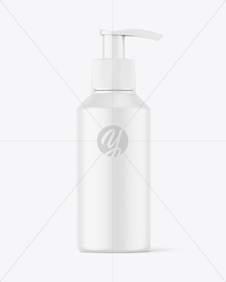 Matte Plastic Bottle w/ Pump Mockup