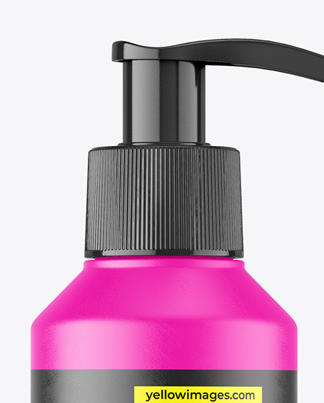 Matte Plastic Bottle w/ Pump Mockup