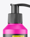 Matte Plastic Bottle w/ Pump Mockup