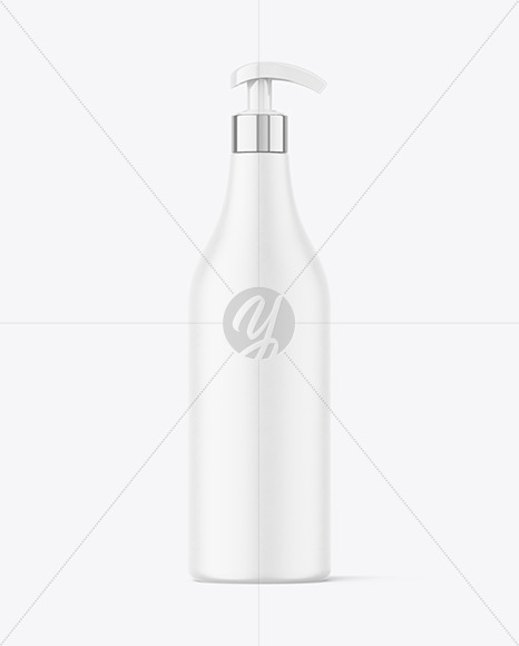 Matte Plastic Bottle w/ Pump Mockup