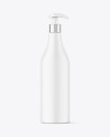 Matte Plastic Bottle w/ Pump Mockup