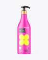 Matte Plastic Bottle w/ Pump Mockup