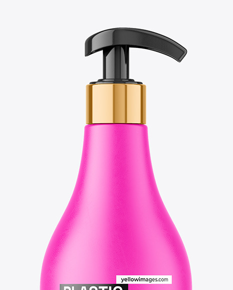 Matte Plastic Bottle w/ Pump Mockup