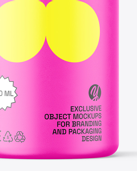 Matte Plastic Bottle w/ Pump Mockup