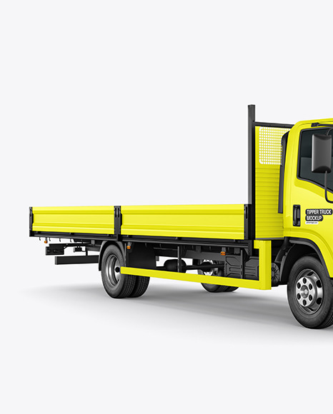 Tipper Truck Mockup - Half Side View