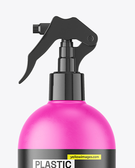 Matte Plastic Trigger Spray Bottle Mockup