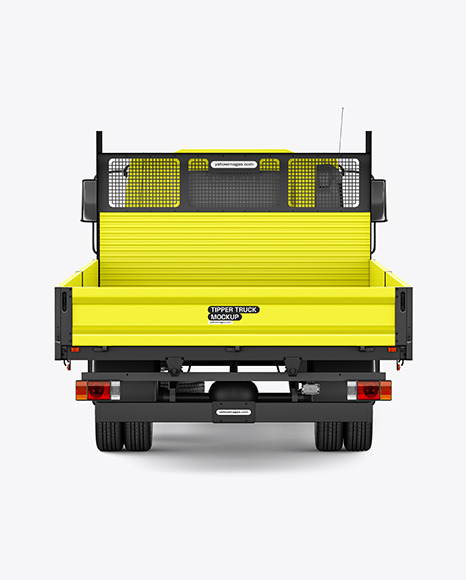 Tipper Truck Mockup - Back View