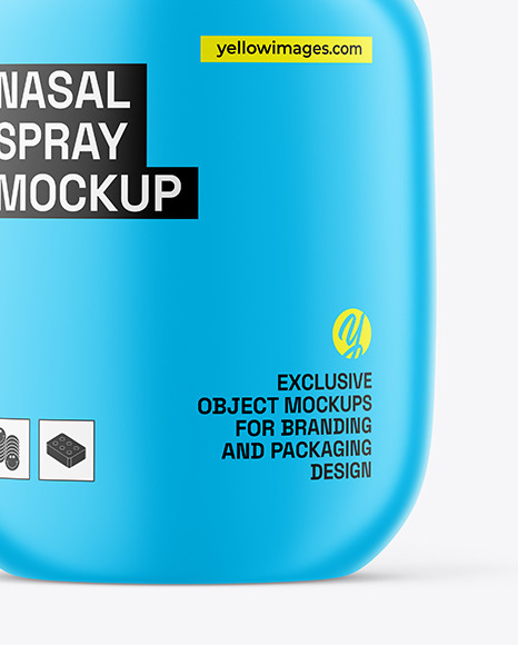 Matte Nasal Spray Bottle Mockup