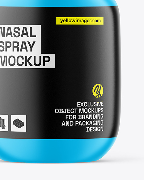 Matte Nasal Spray Bottle Mockup