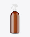 Amber Plastic Trigger Spray Bottle Mockup