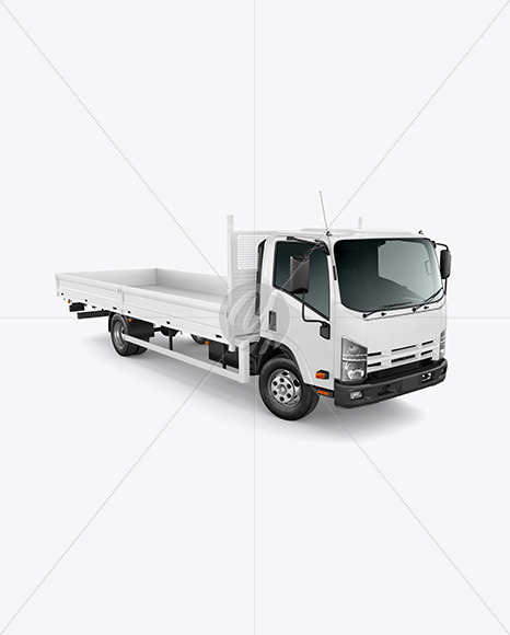 Tipper Truck Mockup - Half Side View