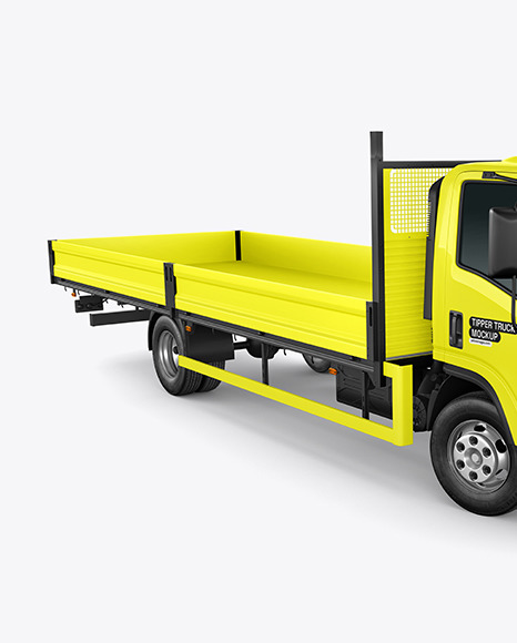 Tipper Truck Mockup - Half Side View