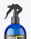 Blue Plastic Trigger Spray Bottle Mockup