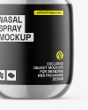 Glossy Metallic Nasal Spray Bottle Mockup