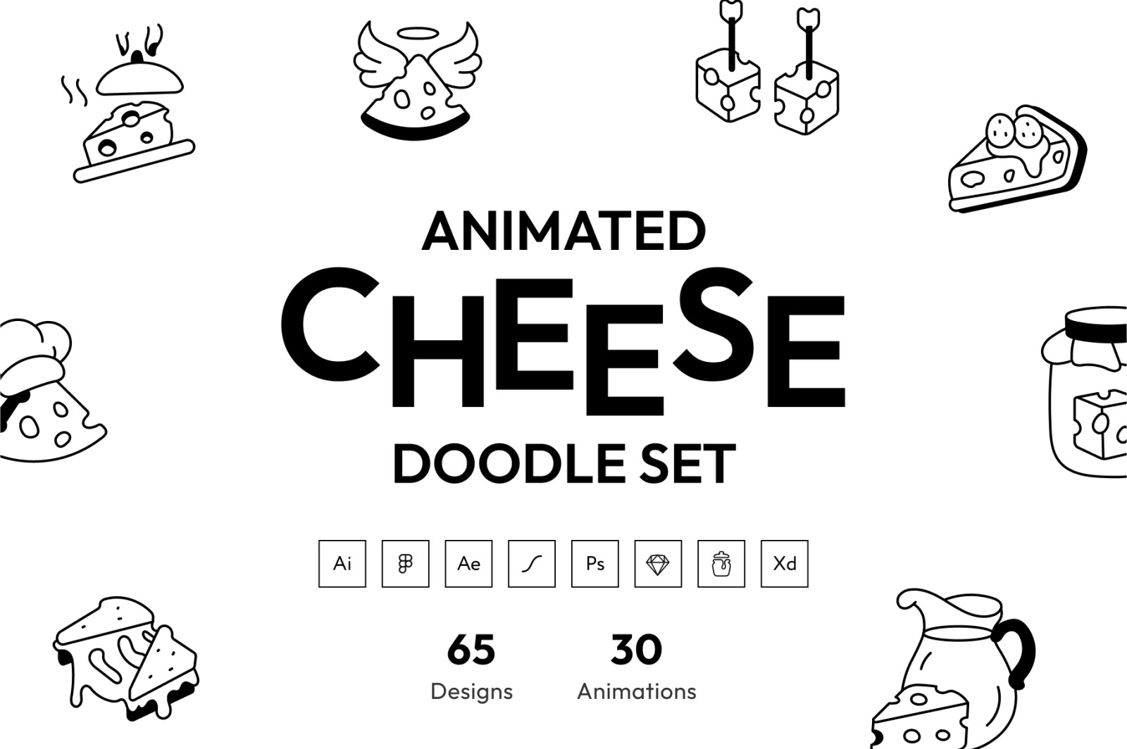 Animated Cheese Doodle Set