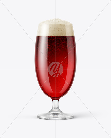 Red Ale Beer Glass Mockup