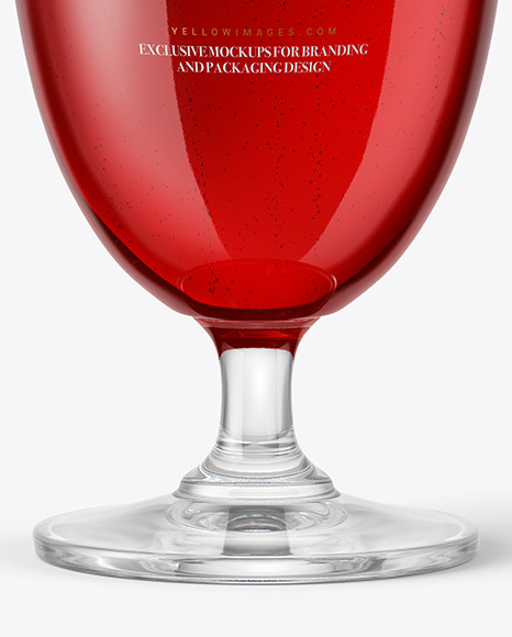 Red Ale Beer Glass Mockup