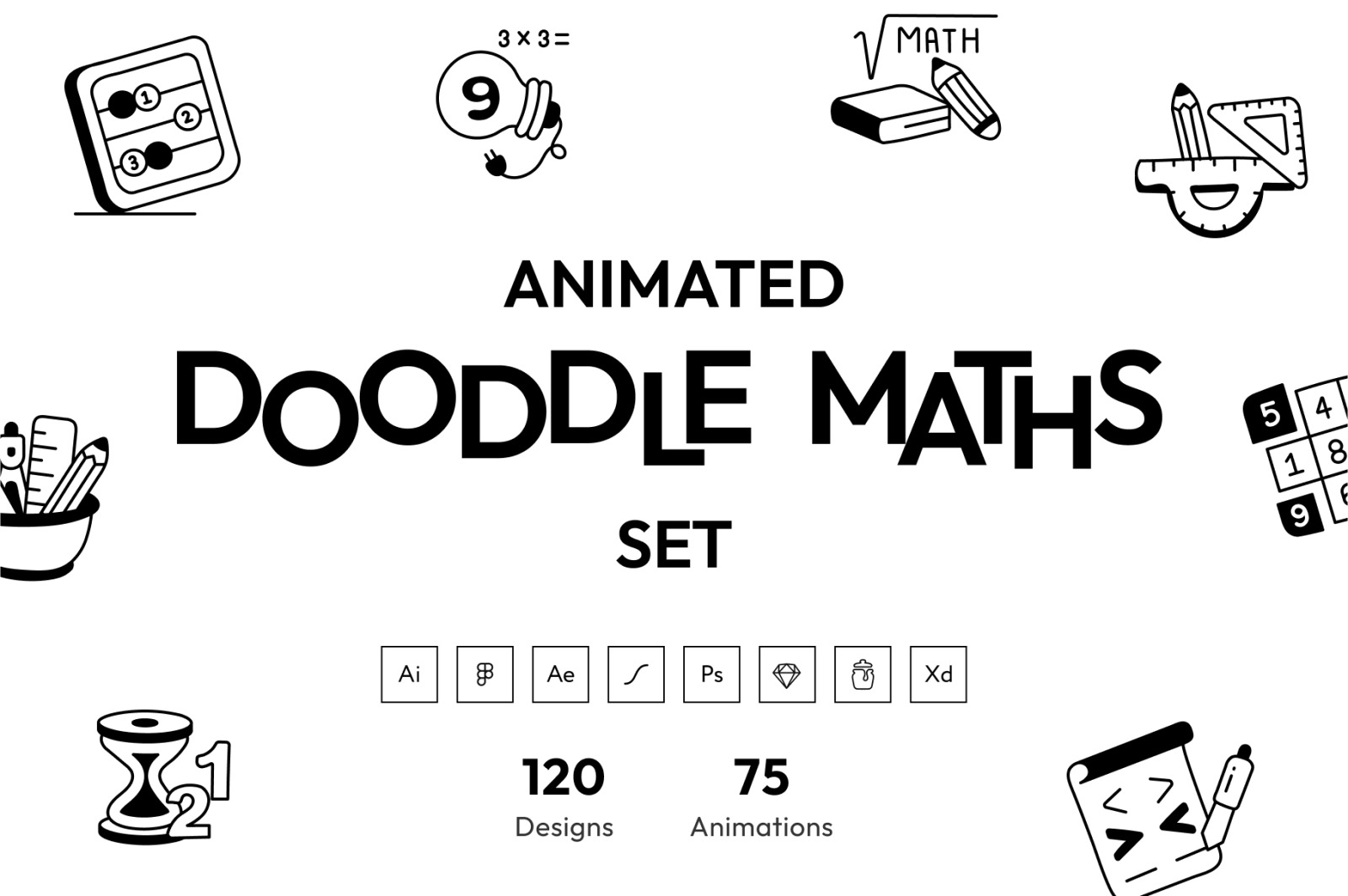 Animated Doodle Maths Set