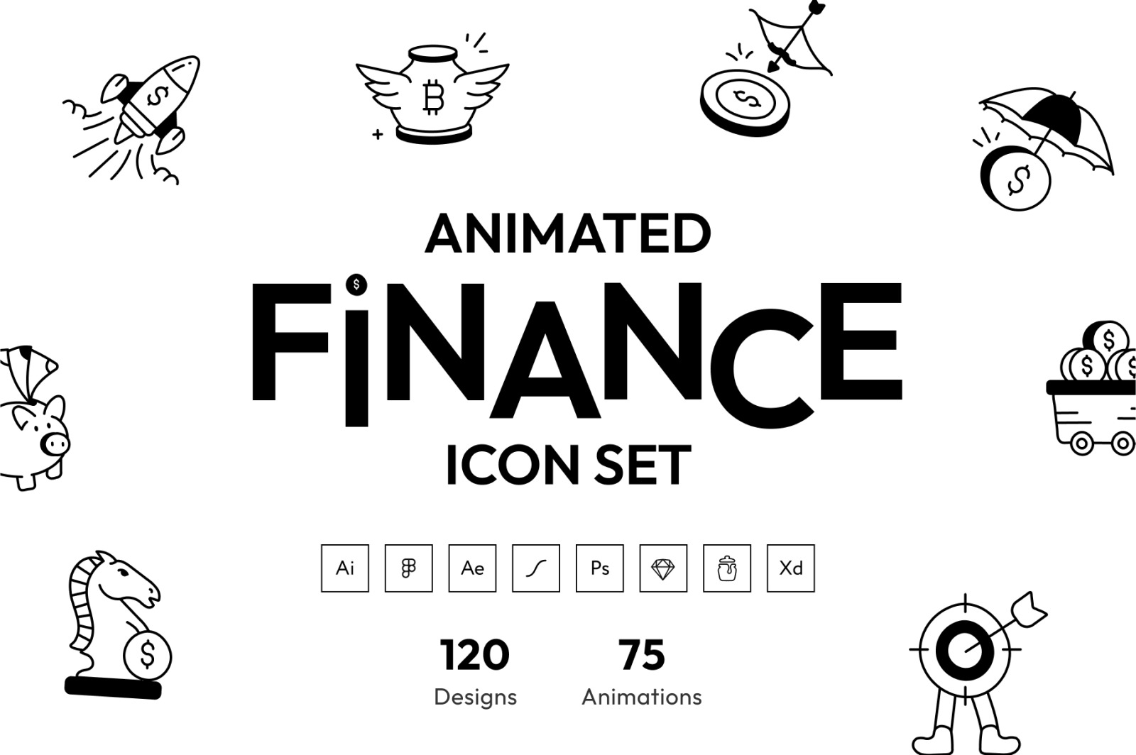 Animated Finance Icon Set