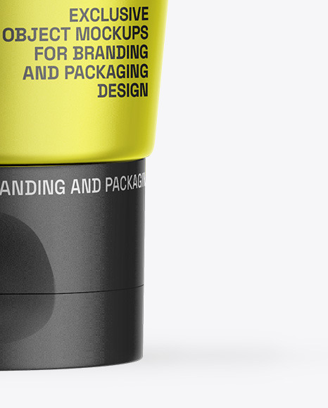 Matte Metallic Cosmetic Tube Mockup