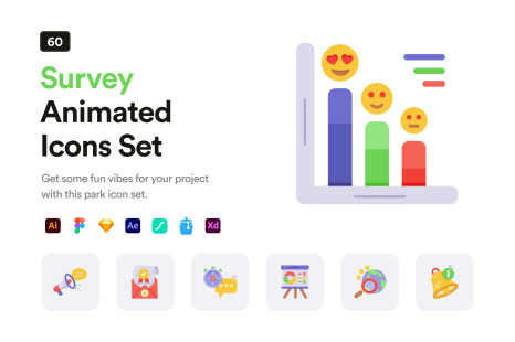 Animated Survey Icon Set - Survey