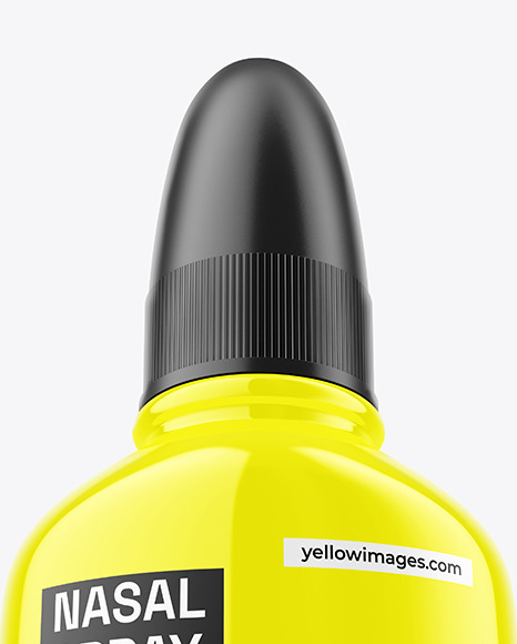 Glossy Nasal Spray Bottle Mockup