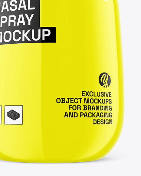 Glossy Nasal Spray Bottle Mockup
