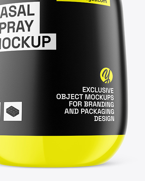 Glossy Nasal Spray Bottle Mockup