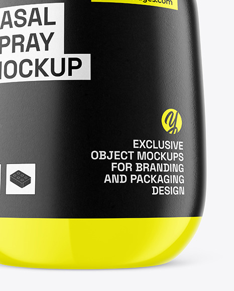 Glossy Nasal Spray Bottle Mockup
