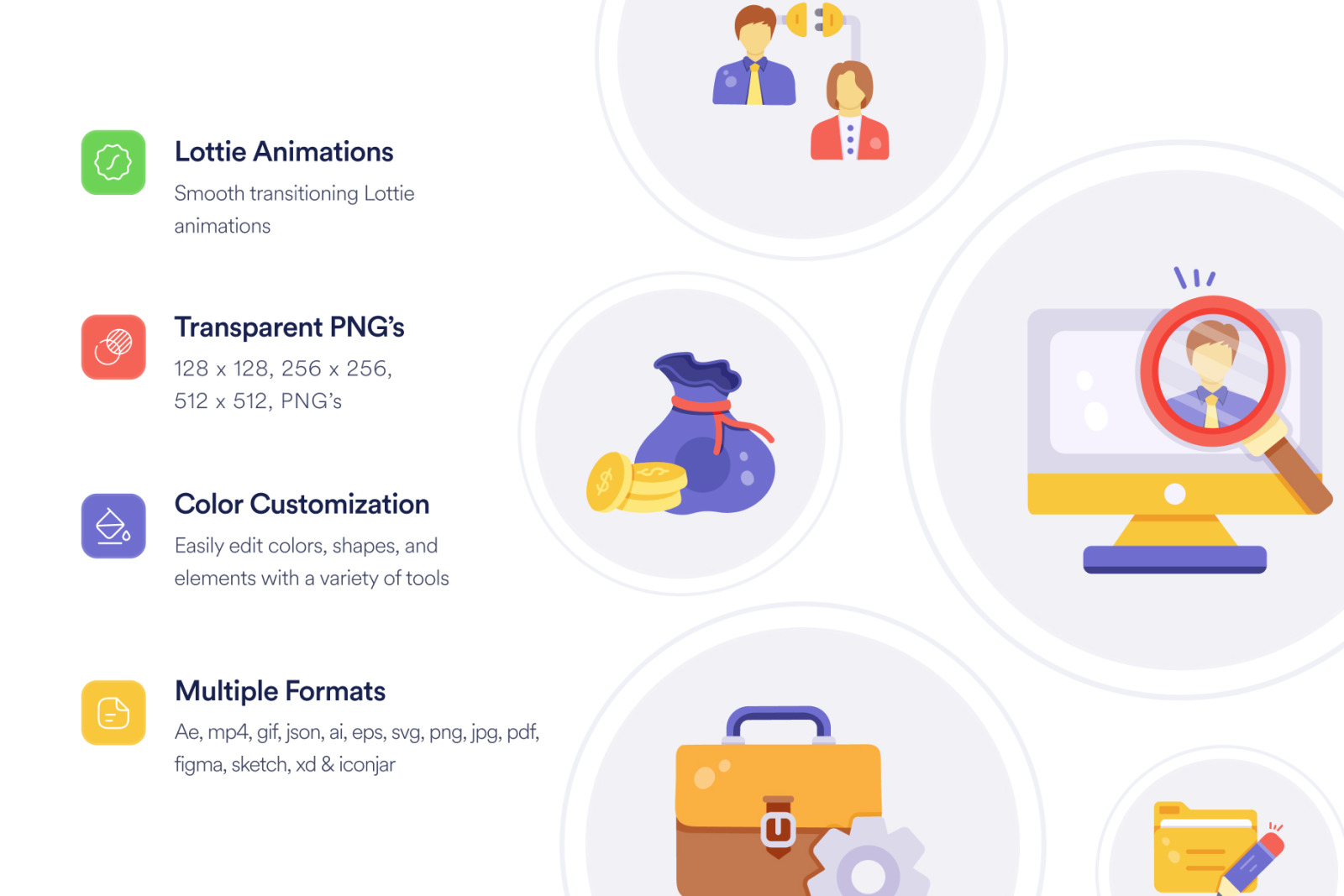 Animated Admin Icon Set Animated Admin Icon Set