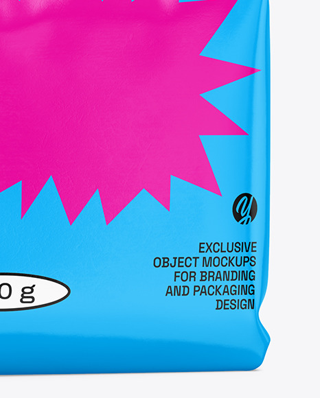 Glossy Food Bag Mockup