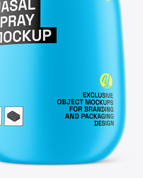 Matte Nasal Spray Bottle Mockup